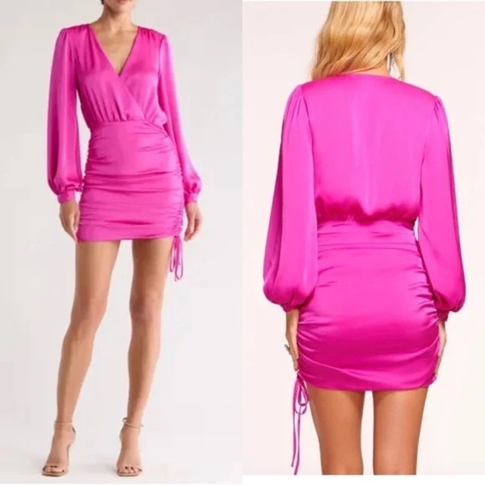 Ramy Brook Foxy V-Neck Ruched Minidress Size 6 B2305